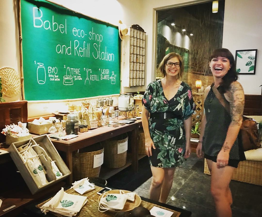 with Steffi at Babel Eco Store, Siem Reap, Cambodia